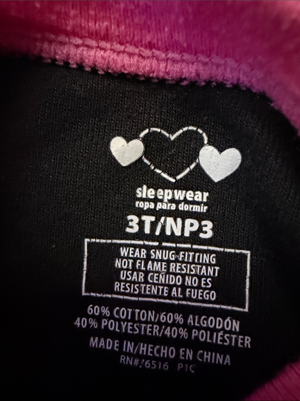 Black & Pink Heart Butterfly Pajama Set - Picture 2 of 3